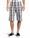 Southpole Men's Plaid Belted Short