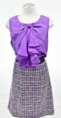 Kate Spade African Violet Silk-Tweed Cloey Dress