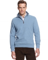 The heavyweight champion. This handsome 1/4-zip Tasso Elba sweater will be a favorite in your cold-weather rotation.