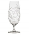 Scrolling vines climb this floral-inspired stemware to lend your table a touch of garden elegance. With careful detail, the frosted design melds with the classic shape for a truly stylish collection. (Clearance)