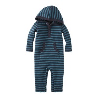 Tea Collection Baby-Boys Infant Hikers Stripe Romper, Blue, Small