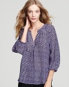 A lovely whisper-light top that's pretty in purple and pure silk.