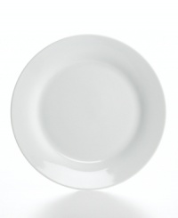 Newly updated, The Cellar's Whiteware Rim dinner plates boast a timeless silhouette with a gently raised edge in durable white porcelain. Perfect for any occasion, with an array of stylish serveware and accessories to match.