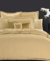 Complete with a zipper closure and mini gold sequins, this Modern Classics Gold Leaf decorative pillow adds extra character to your bed.