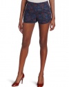 French Connection Women's Fast Poppy Paisley Short, Blue, 6