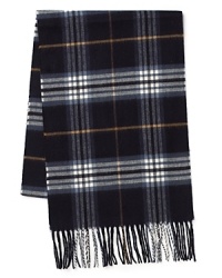 This polished scarf adds distinction to your attire with a traditional plaid pattern and fringed edges for a little flair. A cold weather essential from The Men's Store at Bloomingdale's.