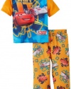 AME Sleepwear Boys 2-7 Muddy Cars Pajama Set, Multi, 2T