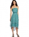 Ella moss Women's Georgia Strapless Dress, Teal, Medium