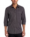 Kenneth Cole Men's Double Pocket Check Shirt