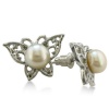 Butterfly Shaped Freshwater Pearl Earrings