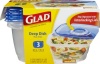 GladWare Deep Dish Food Storage, 3-Count Packages (Pack of 6)