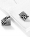 Set your tailored loom a part from the rest with these diamond patterned cufflinks from Kenneth Cole Reaction.