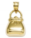 The perfect gift for the mall diva. This shiny purse charm comes in polished 14k gold. Chain not included. Approximate length: 7/10 inch. Approximate width: 2/5 inch.