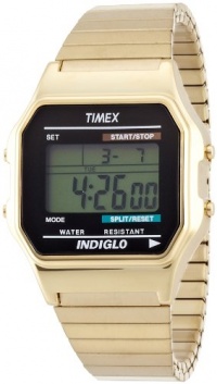 Timex Men's T78677 Classic Digital Dress Gold-Tone Stainless Steel Expansion Band Watch