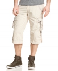 Easy-wear cargos from Guess set your warm-weather wardrobe to casual, instantly.