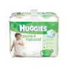 Huggies Pure & Natural Diapers, Size 5, 52 Count (Pack of 2) (Packaging May Vary)