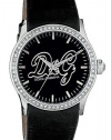 D&G Dolce & Gabbana Women's DW0267 Popular Black Dial D&G Stone Logo Watch