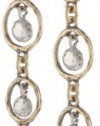 Lucky Brand Two Tone Linear Circle Earrings