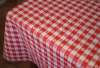 Blue Hill, 52x90; Classic Red Tavern Check, Flannel Backed, Vinyl Tablecloth; Made in the U.S.A