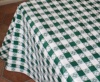 Blue Hill, 52x90; Classic Green Tavern Check, Flannel Backed, Vinyl Tablecloth; Made in the U.S.A