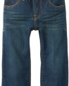 Lucky Brand Boys 2-7 Sherman Billy Straight Fit Jean, Blue/Black Tint, 4T