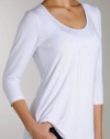 Miraclebody by Miraclesuit Women's 3/4 Sleeve Fly Away Top, White, Small