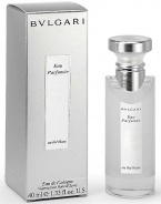 Bvlgari Eau Parfumée au thé blanc Eau de Cologne for her and him. A soothing white tea scent with warm, intimate notes of white pepper and Artemisia creates moments of relaxation and well-being for both body and mind. A delicate fragrance of warm, intimate and relaxing notes designed to be enjoyed in private moments of luxury. 1.35 oz. 