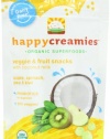 Happy Creamies Organic Veggie and Fruit Snacks with Coconut Milk, (Kiwi, Spinach, Peas and Green Apple), 1 Ounce (Pack of 8)