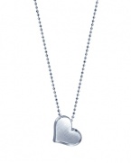 The heart design is the from Little Princess Heart Collection, and it hangs at a slight tilt. Hand sculpted, and stamped for authenticity, it hangs on a delicate diamond-cut sterling silver chain.