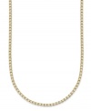 A simple chain adds a ton of dimension. Giani Bernini's intricate box chain is crafted in 24k gold over sterling silver. Approximate length: 20 inches.