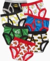 This set of Justice League brief underwear comes with seven pairs, one for each day of the week!