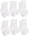 Hanes Girls Six Pack White Crew Sock