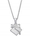 Commemorate his/her special day with a personalized keepsake necklace. Giani Bernini celebrates the class of 2012 with this polished graduation cap pendant. Crafted in sterling silver. Approximate length: 16 inches. Approximate drop: 1/2 inch.