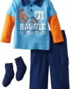 Bon Bebe Baby-boys Infant Rookie Of The Year 3 Piece Pant Set