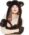 Hibernate from the winter cold with this fun faux fur hat from David & Young that included cozy pockets and adorable ears. It's the ultimate conversation starter.