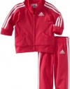 adidas Baby-Girls Infant Iconic Tricot Set, Dark Pink, 3 Months