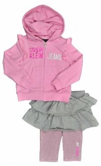 Calvin Klein Girls 2-6X Hoodie With Skeggings