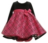 Bonnie Baby-girls Infant Stretch Velvet Bodice To Organza Skirt