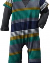 Splendid Littles Baby-Boys Newborn Camden Stripe Playsuit, Military, 3-6 Months