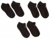 Champion Boys 8-20 Six Pack No Show Socks, Black, Small