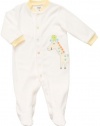 Carter's Terry Snap - White Solid Giraffe-6M