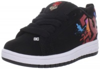 DC Kids Court Graffik Wild Grinders Skate Shoe (Little Kid),Black/Splatter,13 M US Little Kid