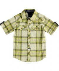 Sean John Keep Tabs Button-Down Shirt (Sizes 4 - 7) - yellow, 6