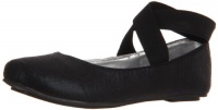 Jessica Simpson Leandra Flat (Little Kid/Big Kid),Black Textile,3.5 M US Big Kid