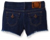 True Religion Girls 7-16 Dolly Cut Off Short with Snake Eyes Pocket Detail, Body Rinse, 10