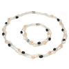 Multi-Color 8X5mm Freshwater Cultured Pearl Twisted Necklace & Bracelet Set