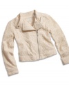 GUESS Kids Girls Big Girl Lace Jacket, TAN (7/8)