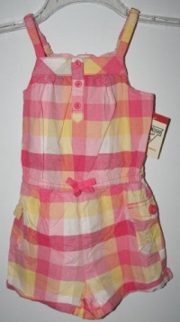 OshKosh B'Gosh Shortalls - Pink Plaid