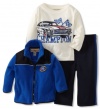 Kids Headquarters Baby-boys Infant KHQ Champion Jacket with Long Sleeve Tee and Pant, Blue, 12 Months