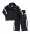 adidas Boys 2-7 ITB Iconic Tricot Set, Dark Grey, 7